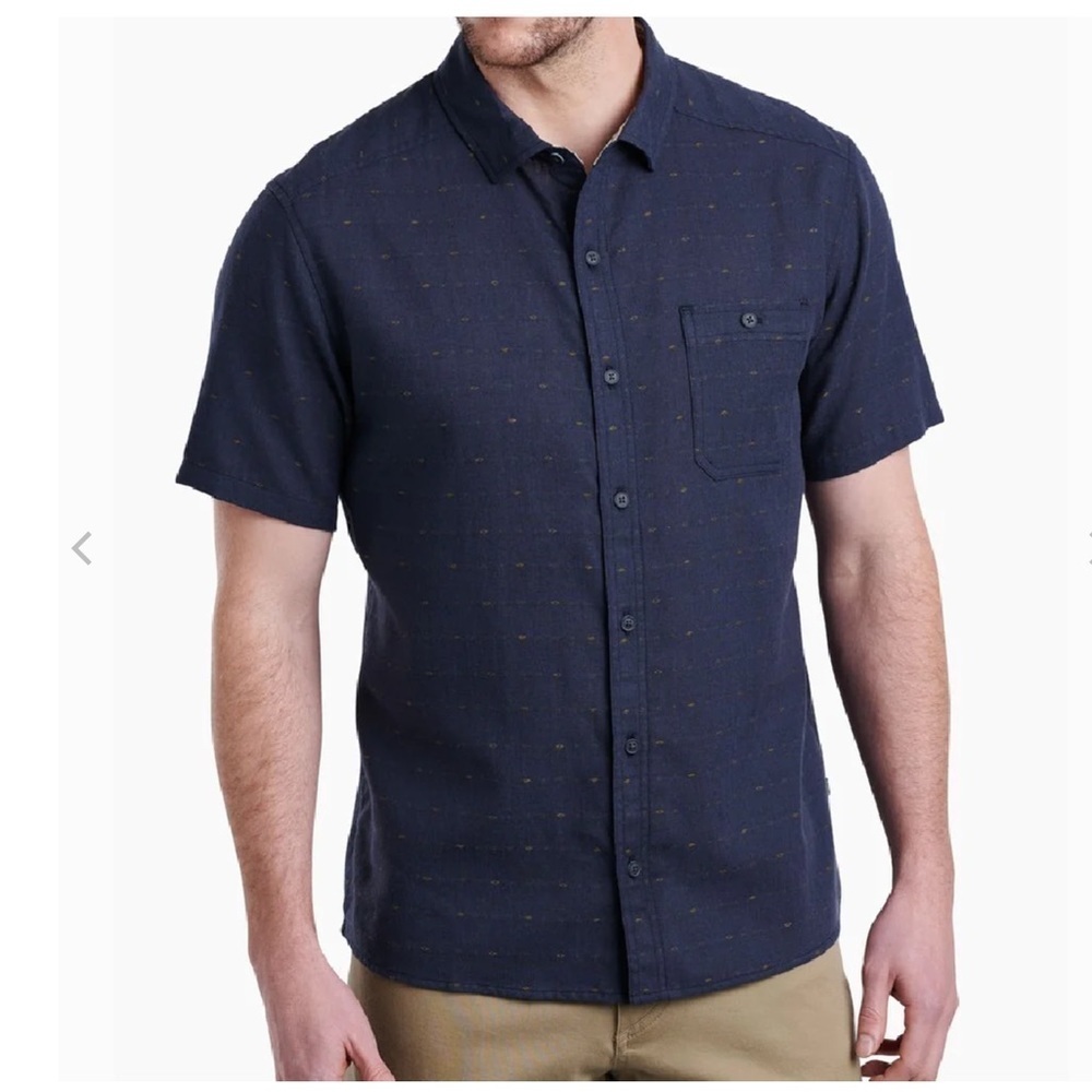 Kuhl Intrepid Skorpio cotton and linen blend shirt Blue Size XXL